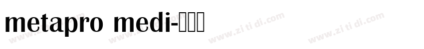 metapro medi字体转换
